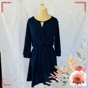 LUSH Navy Blue Flowy Dress S